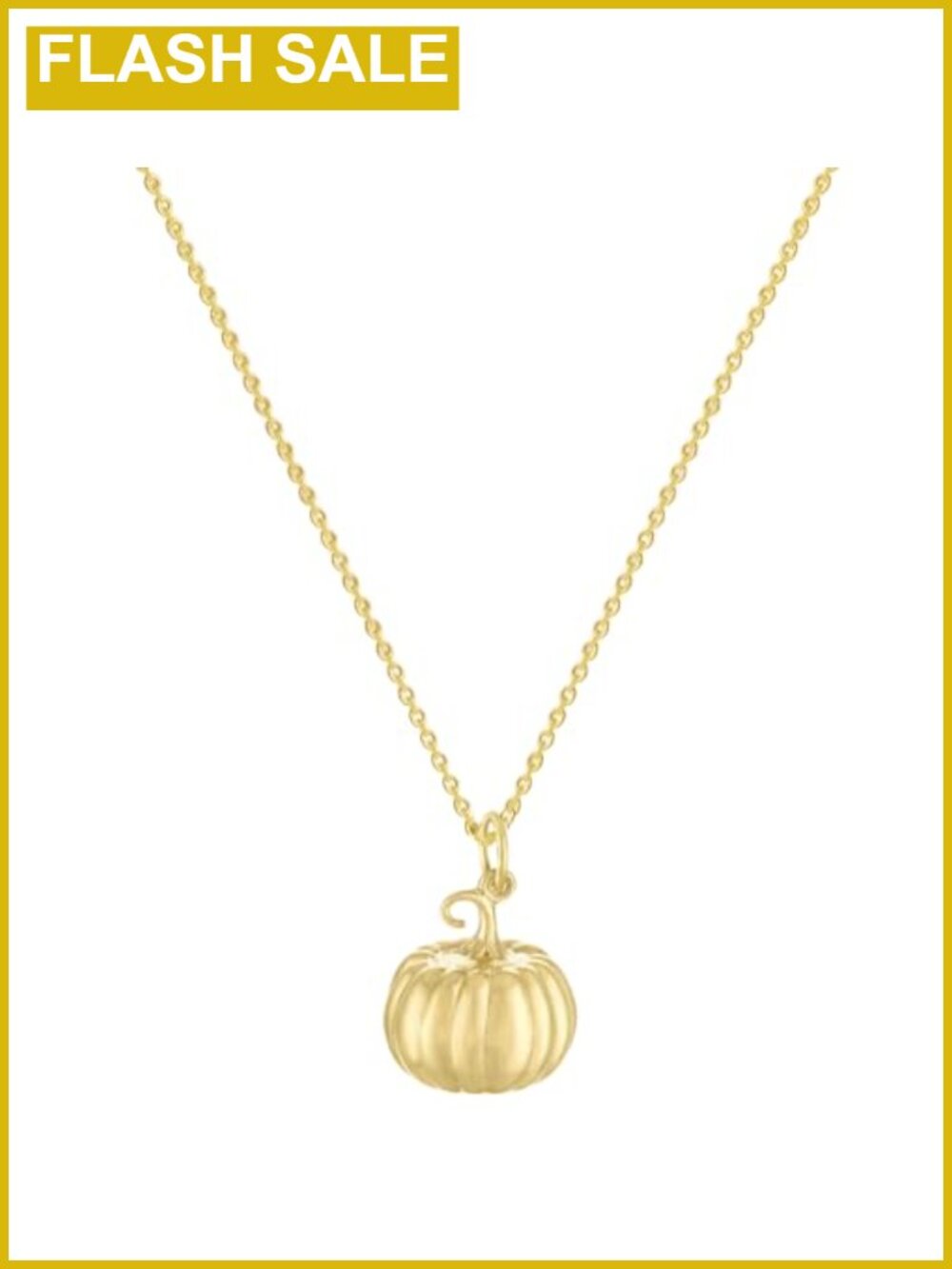 Pumpkin Pendant Necklace 18K Gold Plated Dainty Fall Thanksgiving Cosplay